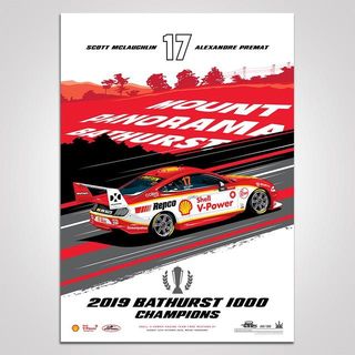 Shell V-Power Racing Team 2019 Bathurst 1000 Champions Limited Edition Illustrated Print