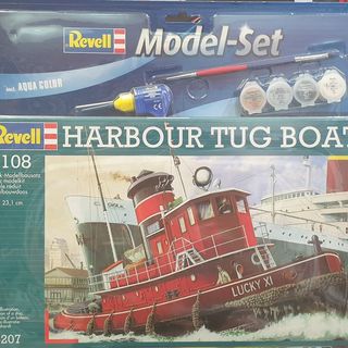Harbour City Tug Boat Revell 1/108 Plastic Kitset incl Paint Glue & Brush