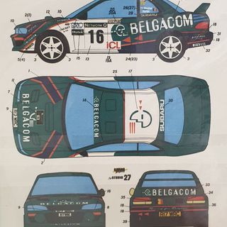 Studio 27 Decal Set Subaru Impreza WRC 1998 RAC Rally Great Britain Gregoire de Mevius