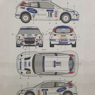 Studio 27 Decal Set Ford Focus WRC 2000 Rally New Zealand Petter Solberg