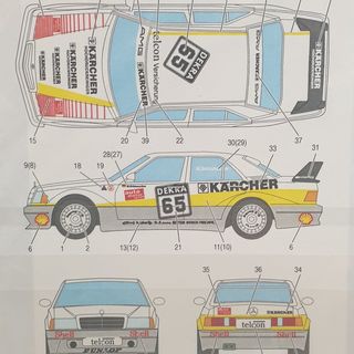 Studio 27 Decal Set Mercedes 190E EvoII 1991 DTM Michael Schumacher