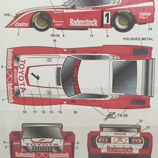 Studio 27 Decal Set Toyota Celica Turbo Grp5 1978 DRM Rodenstock Rolf Stommelen