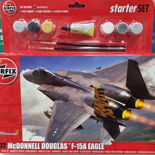 McDonnell Douglas F-15A Eagle Fighter Plane Kitset 1/72 Airfix Starter Set