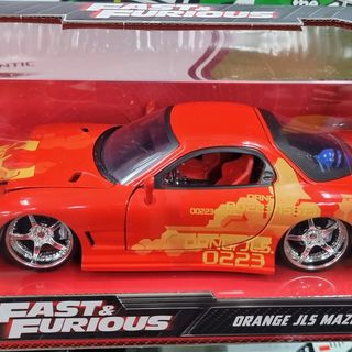 Fast & Furious Orange JLS Mazda RX-7 1/24 Jada