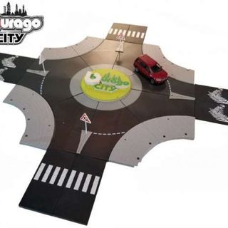 Burago City Roundabout with car Build Your City