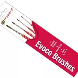 Humbrol Evoco Brush Pack 0, 2, 4, 6