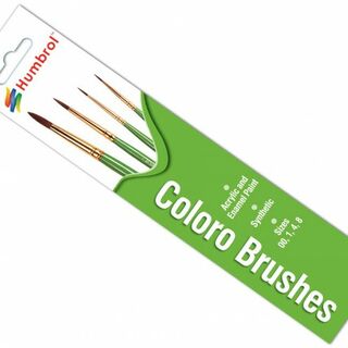 Humbrol Coloro Brush Pack 00, 1, 4, 8