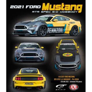 2021 Ford Mustang RTR Spec 5 D Widebody Pennzoil 1/18 GT Spirit