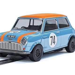 Scalextric 1/32 Austin Mini Cooper S - Gulf Edition - Nick Riley & Gabriele Tarquini