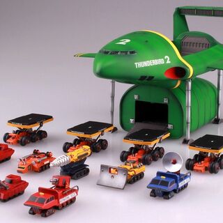 Thunderbirds 2 & Rescue Vehicles Kitset Aoshima 1/350