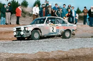 1/18 Masport Ford Escort RS1800, 1977 Rally New Zealand 2nd place, Ari Vatanen & Jim Scott. Made by Sun Star. 