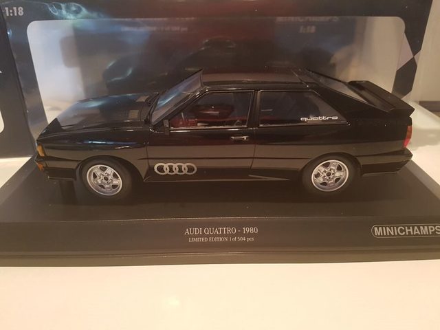 Audi Quattro 1980 Black Road Car 1/18 Minichamps
