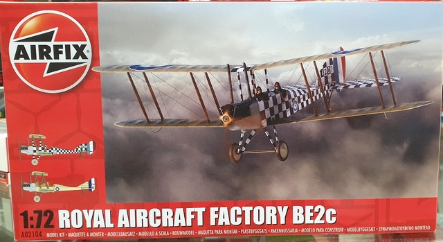 Royal Aircraft Factory BE2c Fighter Plane Kitset 1/72 Airfix