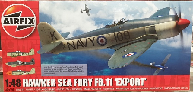 Hawker Sea Fury FB.11 'Export' Fighter Plane Kitset 1/48 Airfix