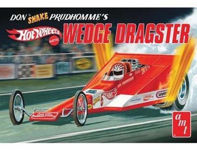 Don 'Snake' Prudhomme's Hot Wheels Wedge Dragster AMT Kitset 1/25 with engine