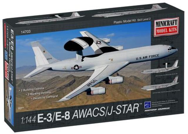 Northrop Grumman E3/E8 AWACS Joint Star Kitset Minicraft 1/144