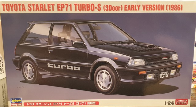 1986 Toyota Starlet EP71 Turbo-S Roadcar Hasegawa Kitset 1/24