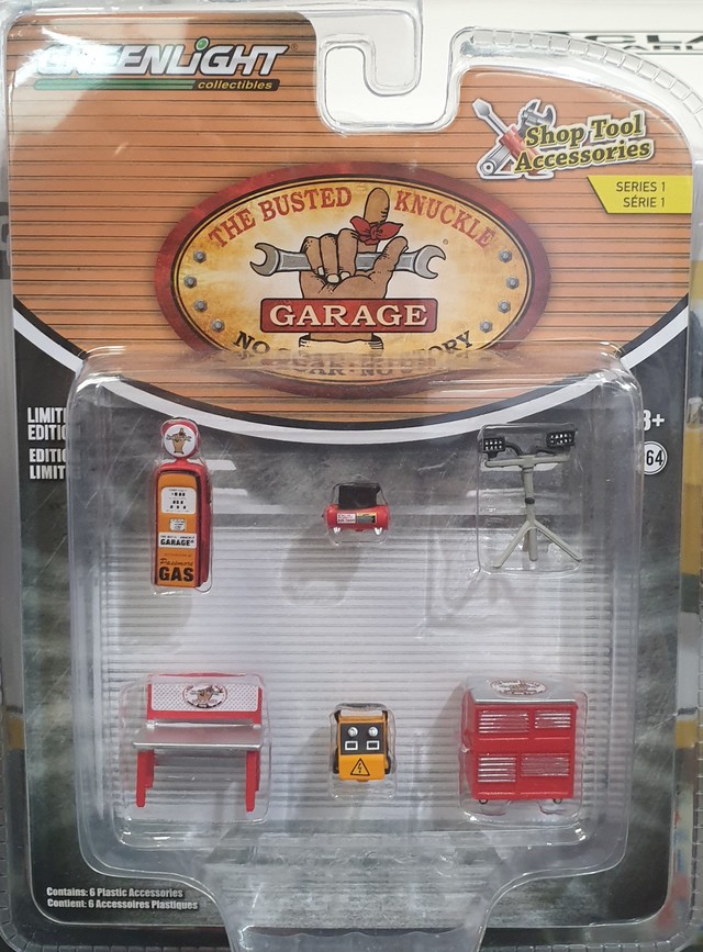 The Busted Knuckle Garage Workshop Tool Accessories 1/64 Greenlight