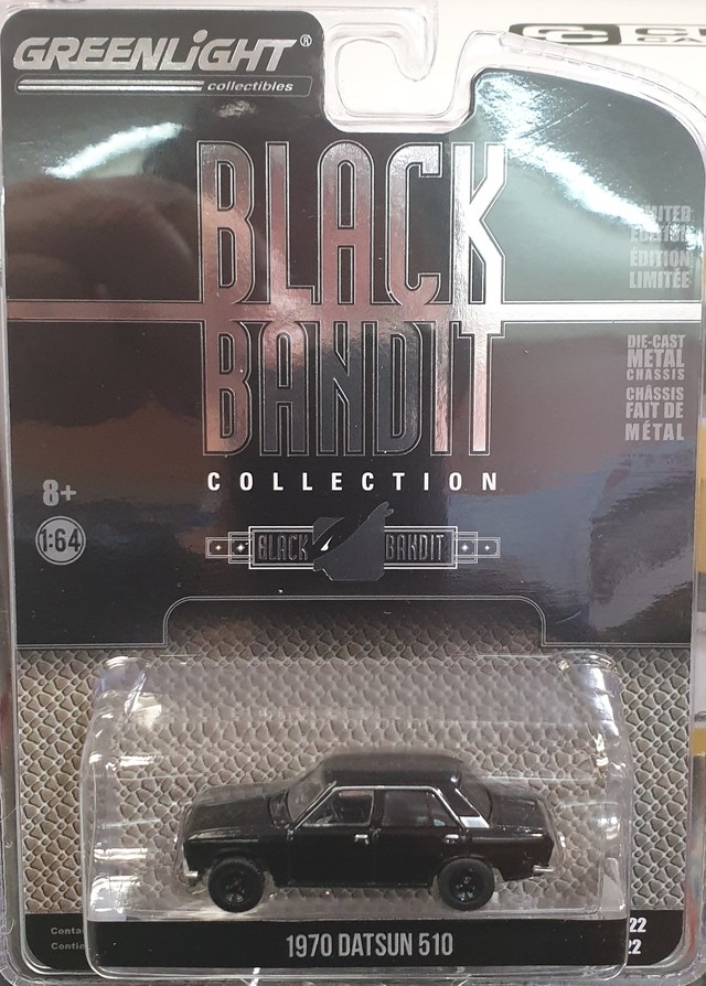 1970 Datsun 510 1/64 Greenlight Black Bandit
