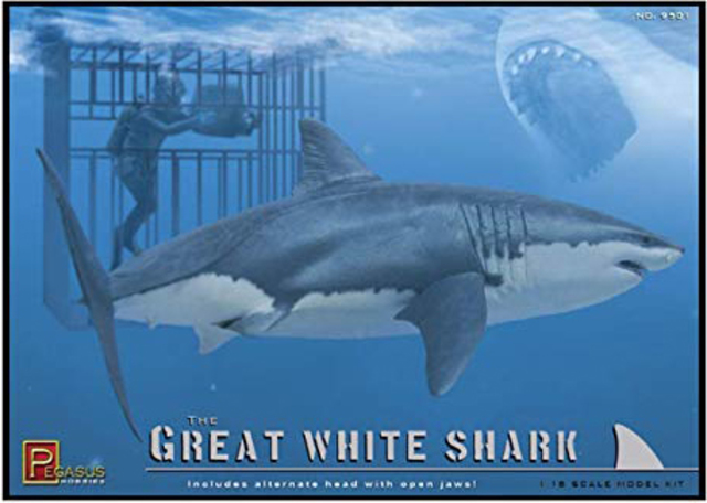 Great White Shark with Cage & Diver Pegasus Kitset