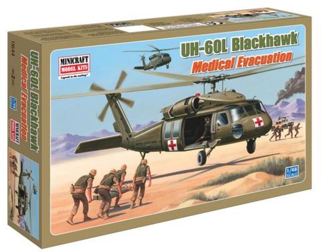 UH60L Blackhawk Medivac Helicopter Kitset 1/48 Minicraft