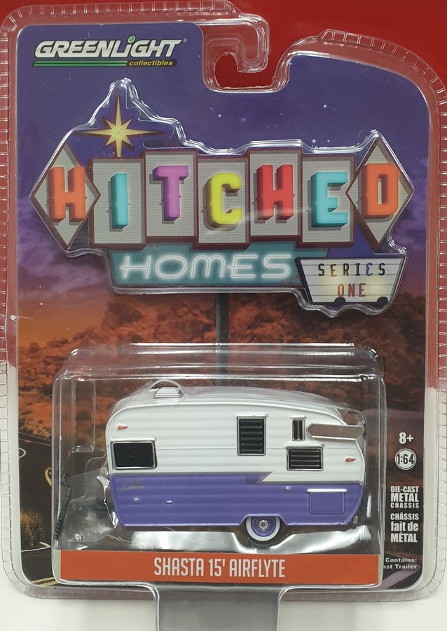 Shasta 15' Airflyte Caravan 1/64 Greenlight Hitched Homes