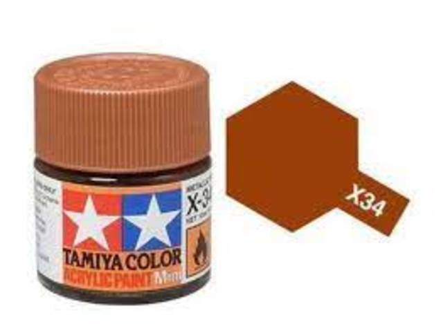 Tamiya Paint Acrylic Metallic Brown - X34