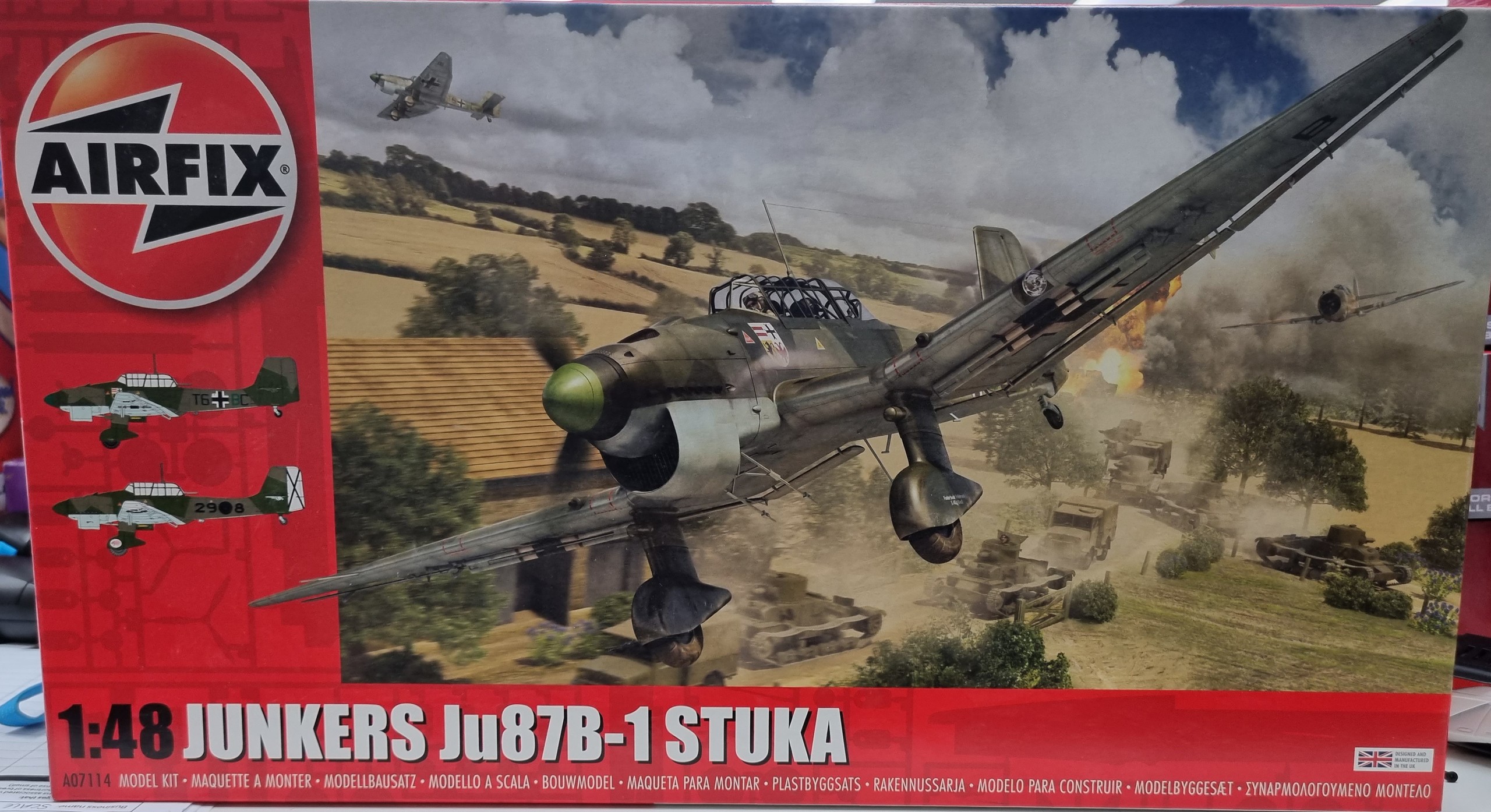 Junkers Ju87B-1 Stuka Fighter Plane Kitset 1/48 Airfix