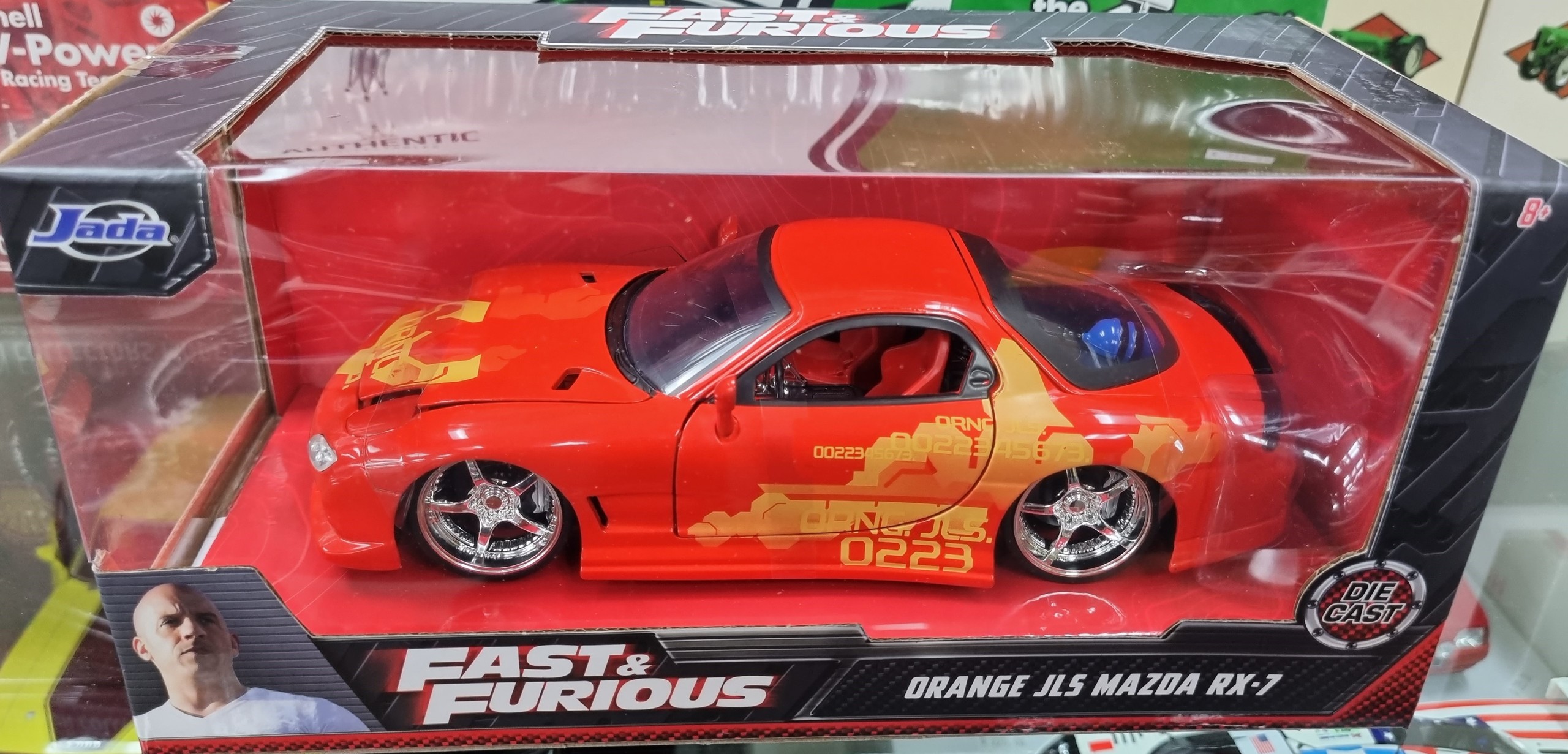 Fast & Furious Orange JLS Mazda RX-7 1/24 Jada