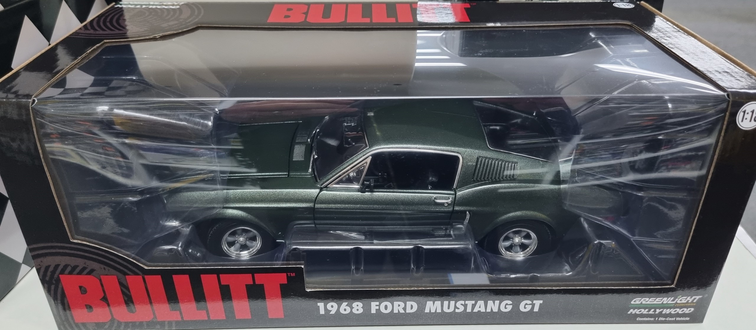 1968 Ford Mustang GT Bullitt Movie Car 1/18 Greenlight