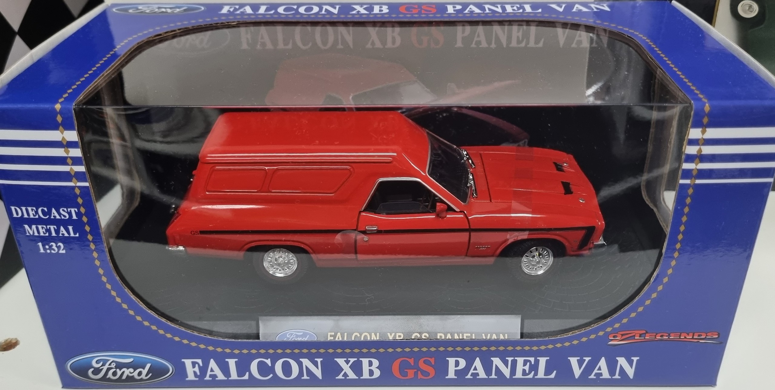 Ford Falcon XB GS Panel Van1/32 Oz Legends Red Roadcar
