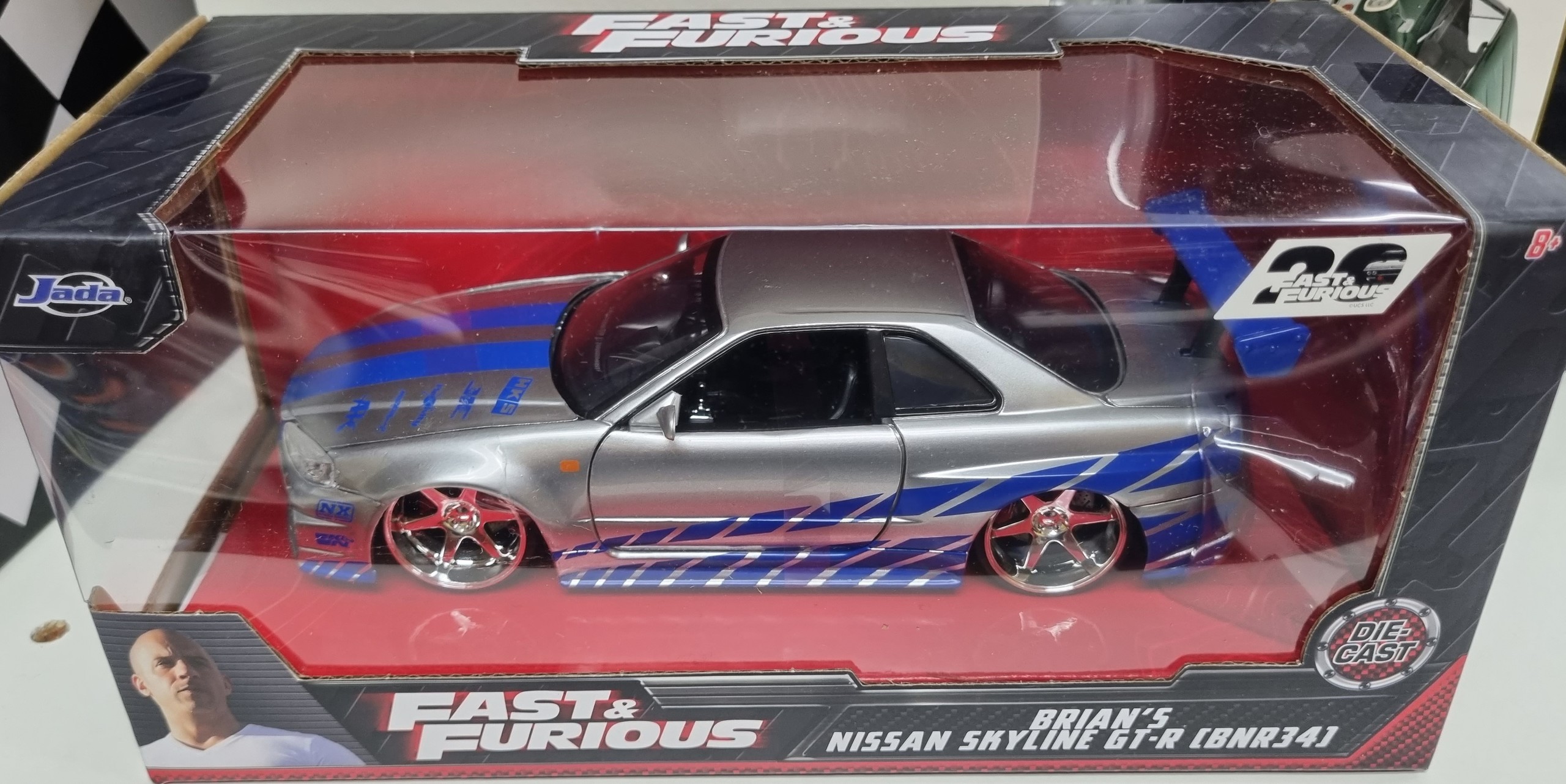 Fast & Furious Brian's Nissan Skyline R34 GTR Silver 1/24 Jada