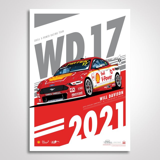 Shell V-Power Racing Team Will Davison 2021 Season Limited Edition Print
