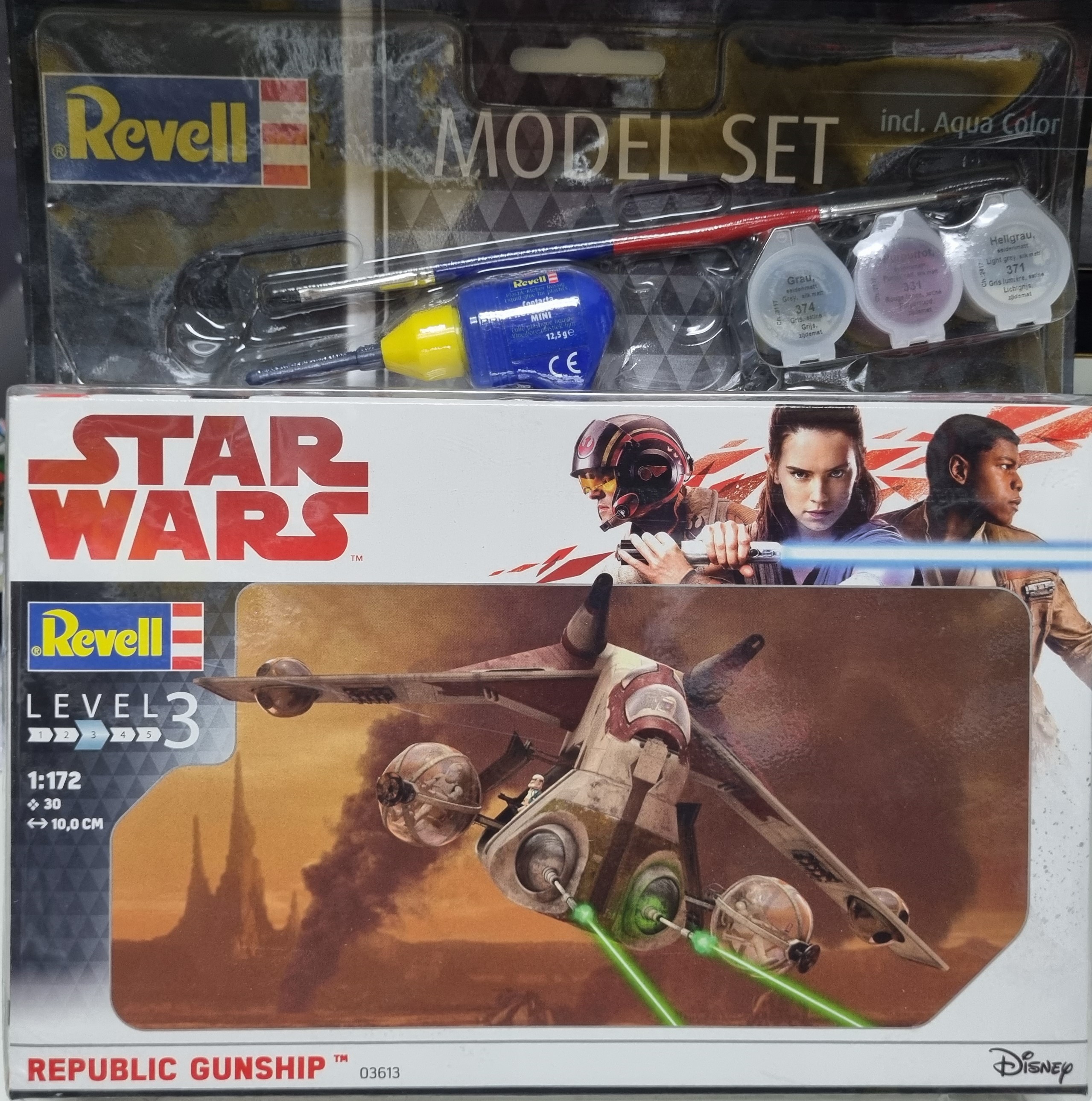 Star Wars Republic Gunship, Revell Kitset incl Paint, Brush & Glue