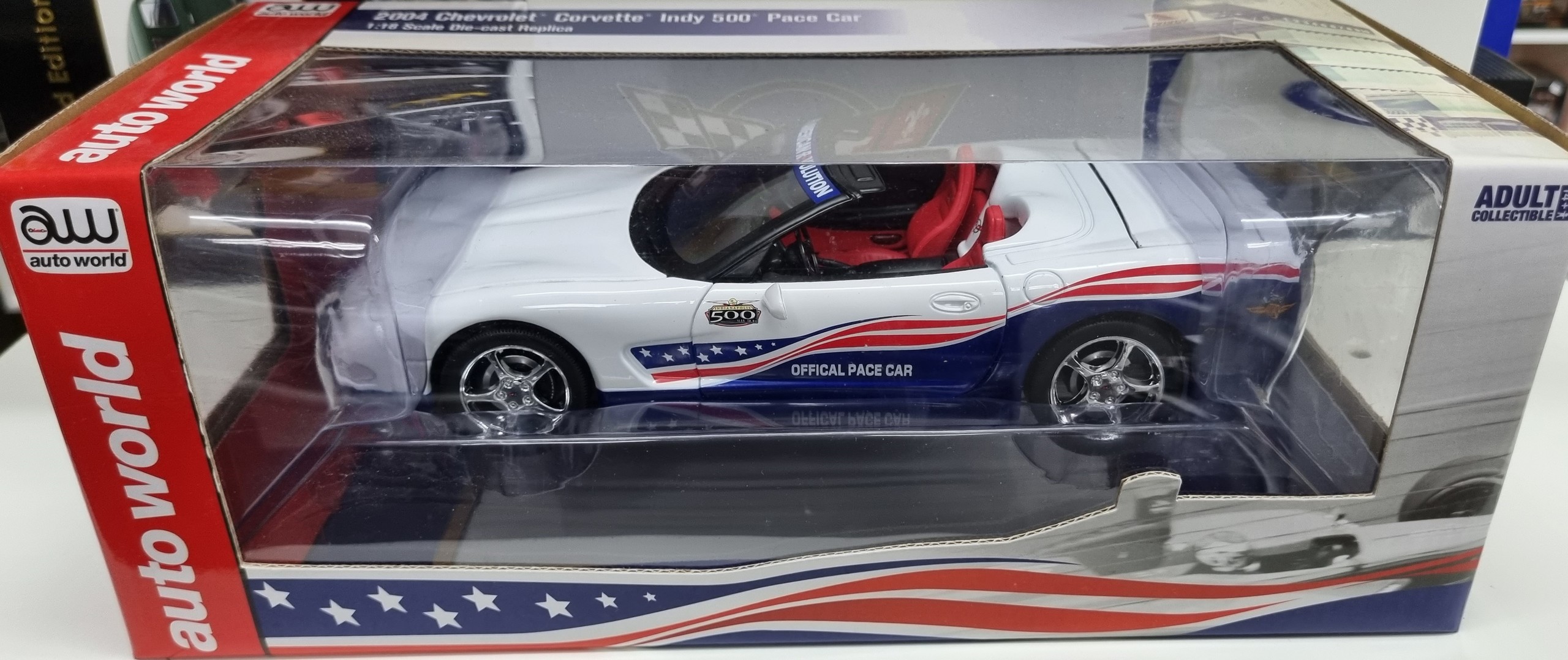 2004 Chevy Corvette Indy 500 Pace Car 1/18 Auto World