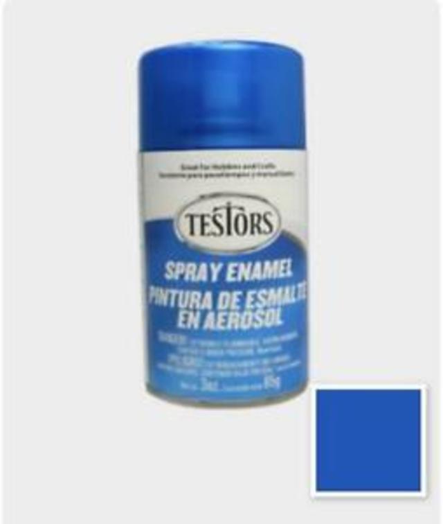 Testors Paint Enamel 1257 Transparent Blue Spray Can