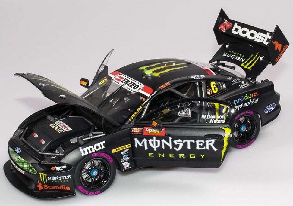 Ford Mustang 2020 Bathurst Pole Winner Cam Waters & Will Davison Monster Energy 1/18  Authentic Collectables