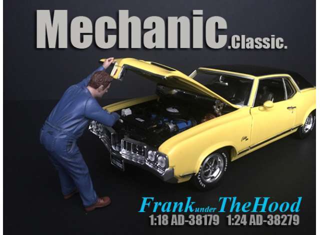 American Diorama 1/18 Mechanic Frank Under the Hood