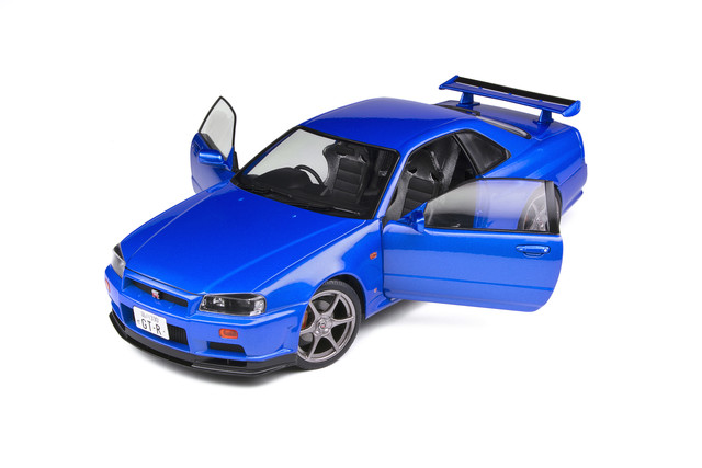1999 Nissan Skyline GT-R R34 Bayside Blue Roadcar 1/18 Solido