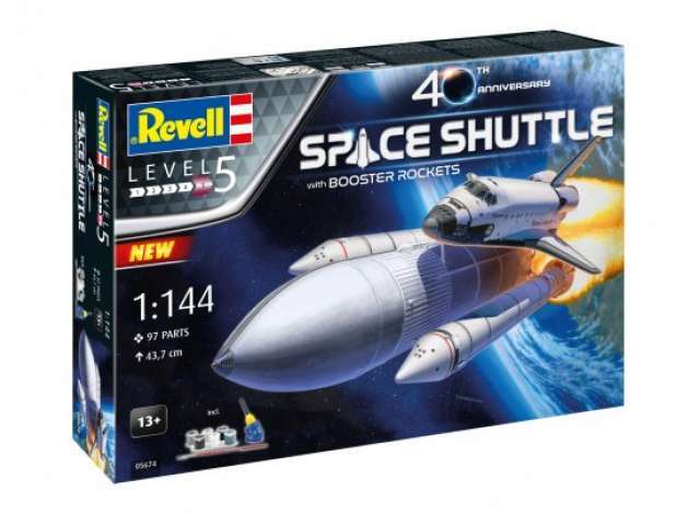 Space Shuttle 40th Anniversary with Booster Rockets Kitset Revell 1/144
