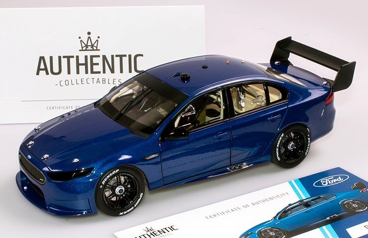 Ford FGX Falcon Supercar - Kinetic Blue Plain Body Edition 1/18 Authentic Collectables