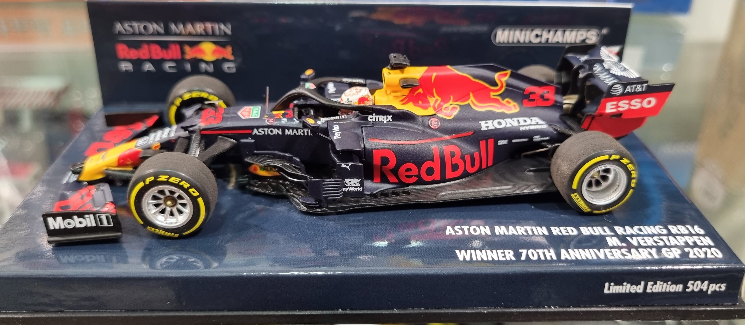 Red Bull Racing RB16 F1 GP 2020 Winner 70th Anniversary Max Verstappen 1/43 Minichamps