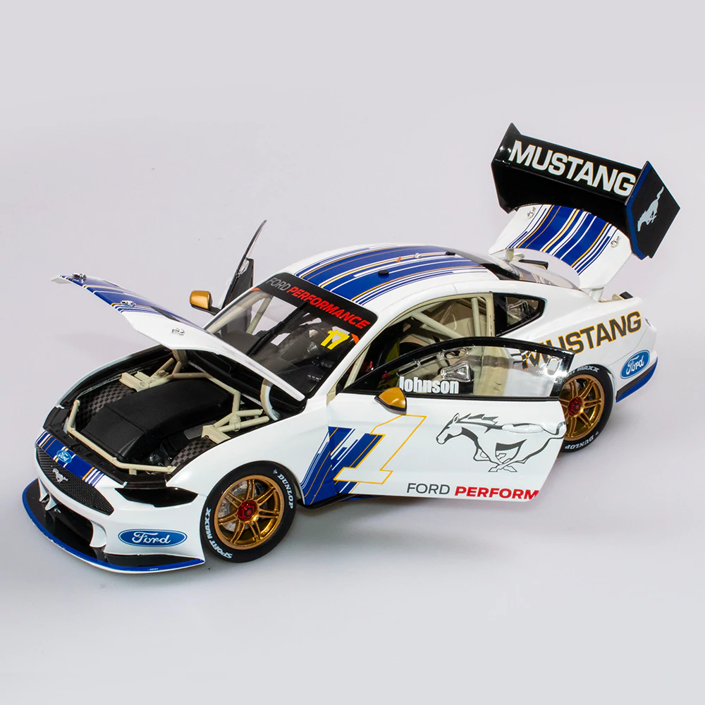 Ford Performance #17 Ford Mustang GT Supercar - 2019 Adelaide 500 Parade of Champions - Driver: Dick Johnson 1/18 Authentic
