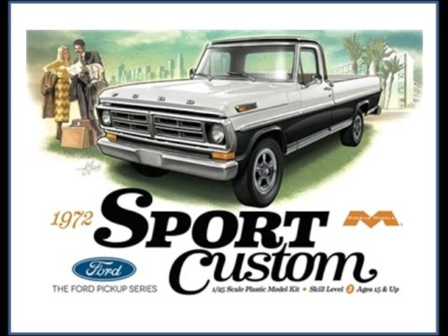 1972 Ford Sport Custom Pickup  Moebius Kitset 1/25
