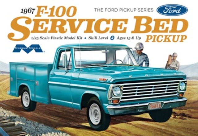 1967 Ford F-100 Service Bed Pickup Moebius Kitset 1/25 with engine