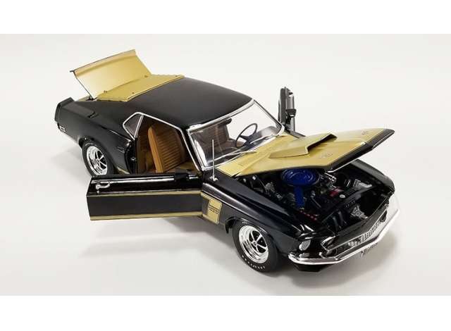 1969 Ford Mustang Boss 429 Black & Gold 1/18 Acme