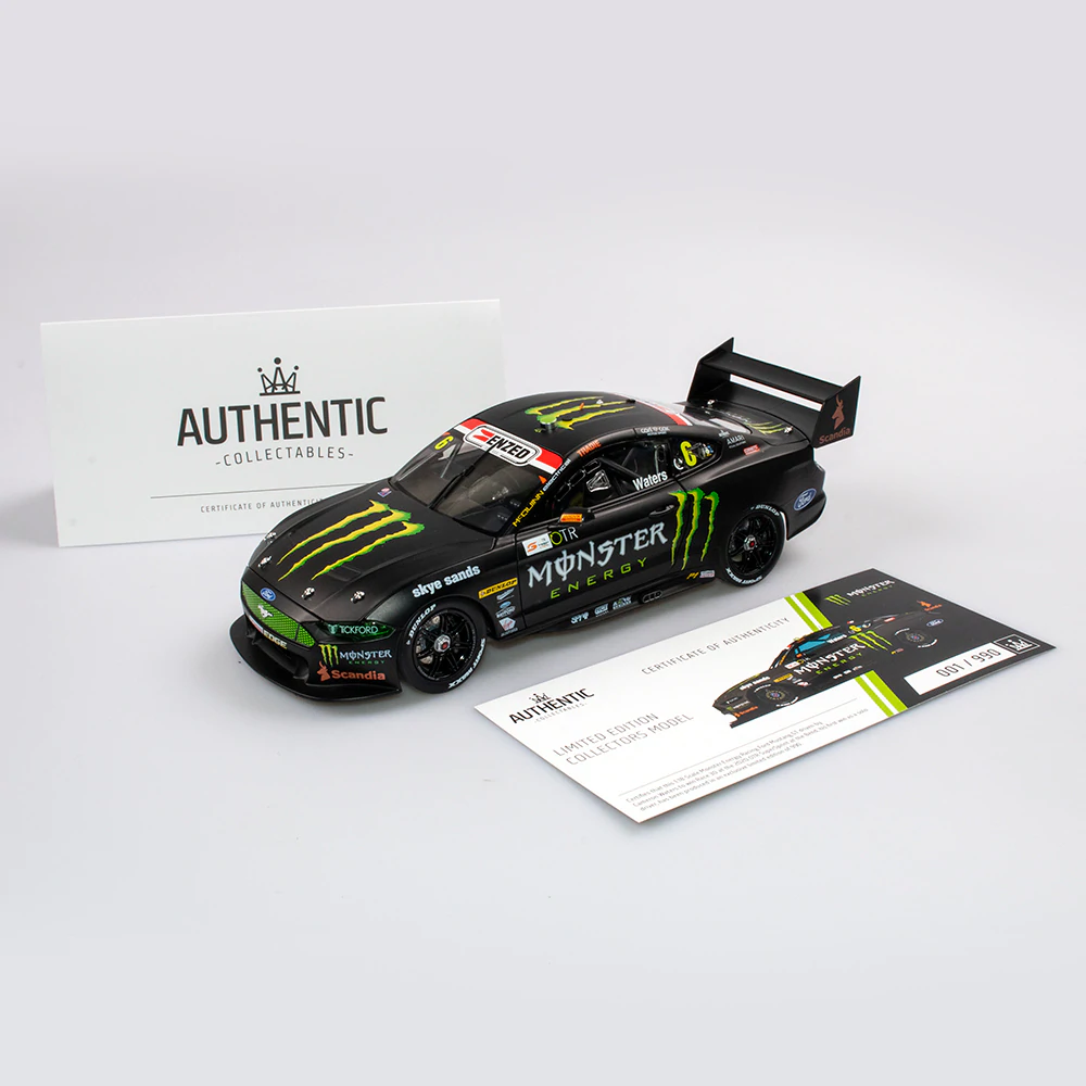 Ford Mustang 2020  Cam Waters 2020 Championship Season (First Solo Win Livery) Monster Energy 1/18 Authentic Collectables