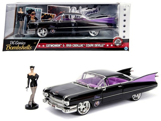 Jada DC Bombshells Catwoman & 1959 Cadillac Coupe Deville