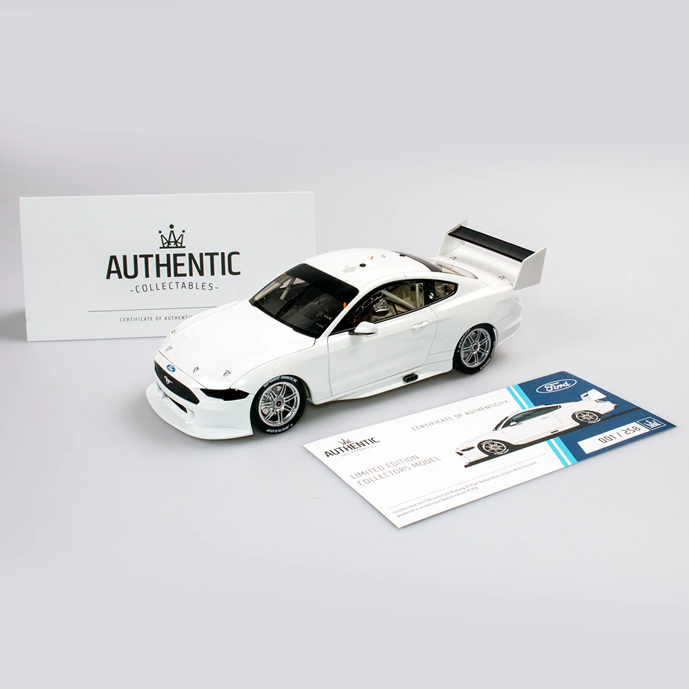 Ford Mustang GT Supercar - White  Plain Body Edition 1/18 Authentic Collectables
