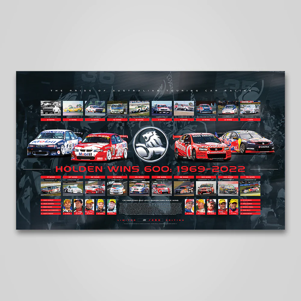 Holden Wins 600 1969-2022 Limited Edition Print